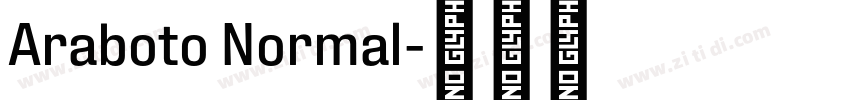 Araboto Normal字体转换